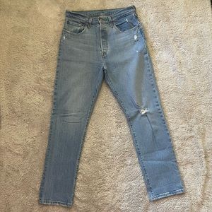 Levi’s — 501’s — Size 30 Regular — Gently Used — Ripped Front